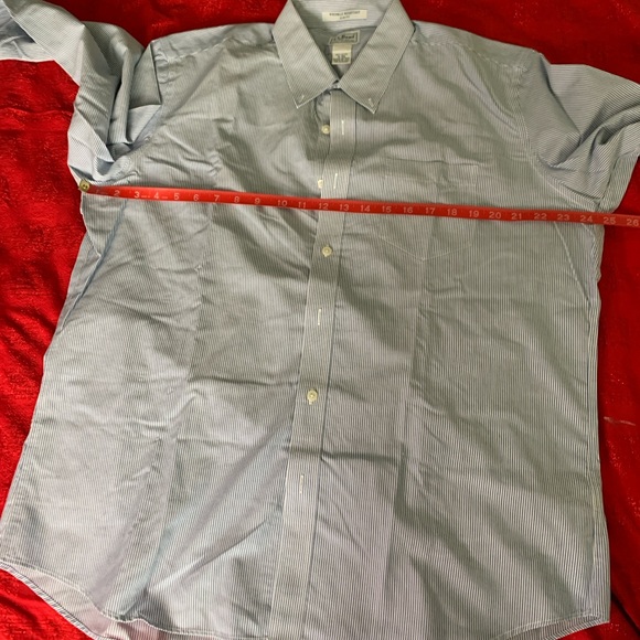 L. L. Bean Striped Men's Wrinkle Resistant, Slim Fit Oxford Shirt, Size XL - Picture 8 of 8